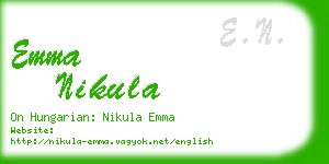 emma nikula business card